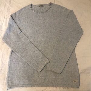 Jack & Jones Men's Light Gray Sweater - Size Large